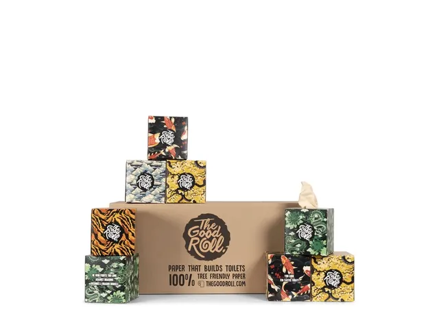 Facial tissues The Good Roll The Happy Tissue bamboe 3-laags 20x60 vel