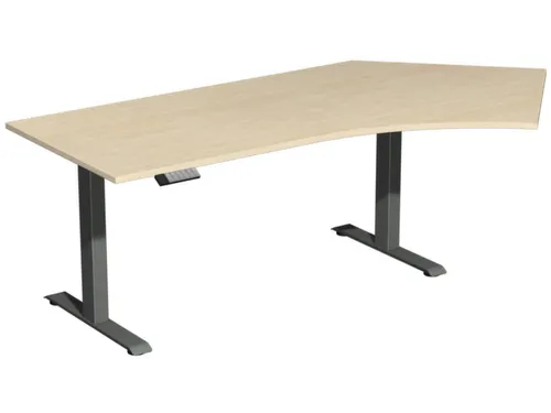 Elektrisch in hgte vst. hoekbureau,HxBxD 630-1280x2166x1130mm