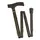 Wandelstok Able2 opvouwbaar carbon soft recht handvat zwart 85-95cm