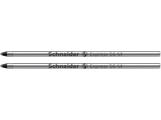 Balpenvulling Schneider Express 56 M 2 stuks op blister zwart
