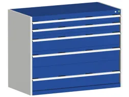 ladekast HxBxD 1000x1300x750mm 5laden romp RAL7035 front RAL5010