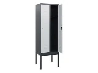 locker,HxBxD 1950x600x500mm,2vak,vak B 300mm,cil.-slot,voetonderstel - 2