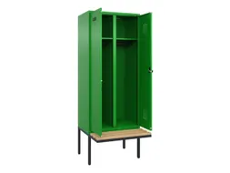 locker met bank,voor scheiding van kleding,HxBxD 2120x800x815mm,2vak