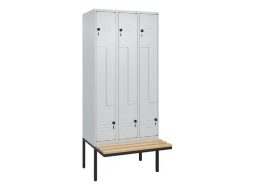 Z-garderobekast,HxBxD 2120x900x815mm,6vak,vak B 300mm,draaigrendel