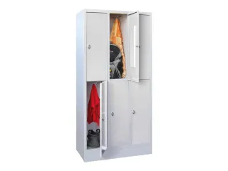 lockerkast,HxBxD 855x900x500mm,3x2vakken,RAL7035,front RAL7035 - 2