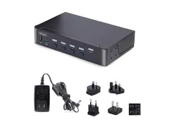 4-Port DisplayPort KVM Switch, 8K 60Hz 4K 144Hz