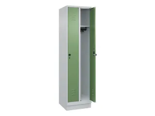 locker,HxBxD 1950x500x500mm,2vak,vak B 250mm,draaigrendel,sokkel - 2
