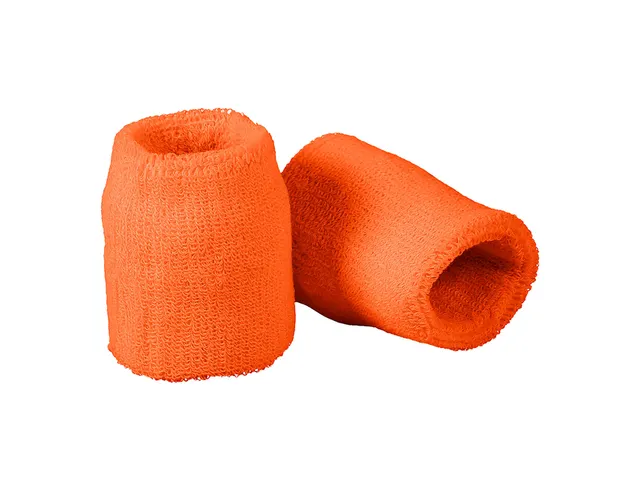 Polsband neon oranje 2stuks
