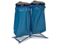 Dubbele Afvalverzamelaars Staand 980x850x480mm 120 Liter Blauw