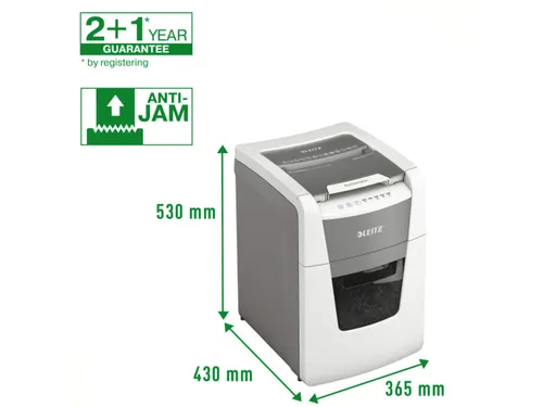 Papiervernietiger Leitz IQ Auto+ Small Office 100 P-5 snippers 2x15mm