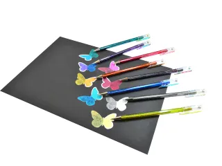 Gelschrijver Pentel K110 Dual medium metallic assorti 8 kleuren - 5