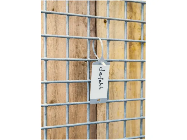 Goederenlabel PP groen blanco gelijnd