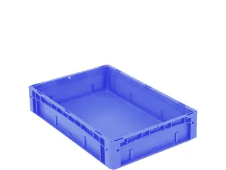 Euronorm Stapelkrat Pp Hxlxb 120X600X400Mm Wanden/bodem Gesloten Blauw - 2