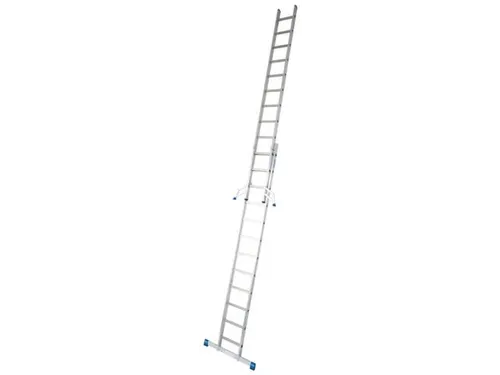 schuifladder,2x12,sporten,balk L 3,55-6,05m,2-dlg.,aluminium