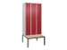 locker voor scheiding van kleding,HxBxD 2120x900x815mm,3vak