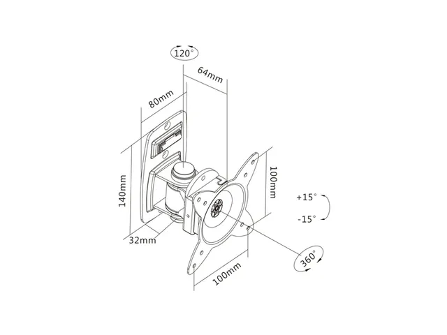 Universele Muurbeugel met draaifunctie