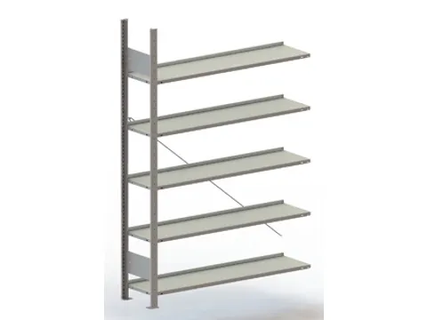 Dossier-inhaakstelling Aanbouw 1850x1006x336mm 5legborden Vaklast 80kg