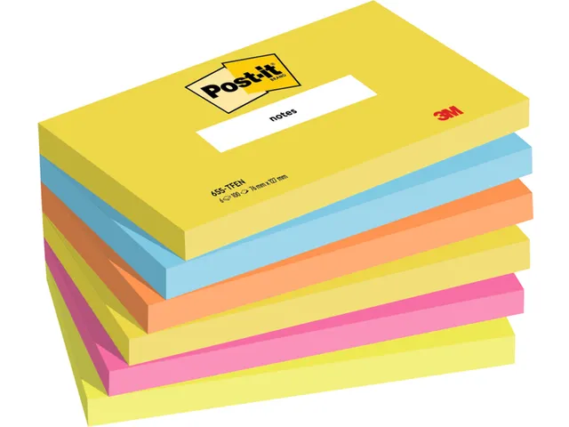 Memoblok 3M Post-it 655 76x127mm Energetic Colours