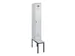 locker met bank,voor scheiding van kleding,HxBxD 2120x300x815mm,1vak