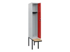 locker met bank,HxBxD 1950x300x815mm,1vak,vak B 300mm,cilinderslot
