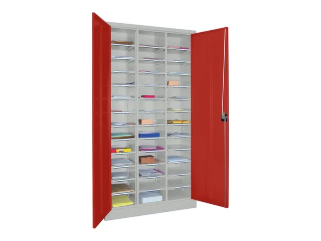 post-/sorteerkast,HxBxD 1950x1000x400mm,RAL7035,front RAL3000