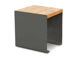 stoel B 450mm 3latten hout-zitting licht eiken zitting H 450mm grijs