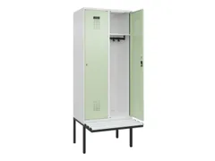 locker met bank,HxBxD 2120x800x815mm,2vak,vak B 400mm,cilinderslot