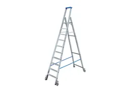 verrijdbare boktrap,eenzijdig,10treden,stand H 2,35m,balk L 3,2m