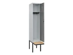 locker met bank,HxBxD 2120x400x815mm,1vak,vak B 400mm,cilinderslot