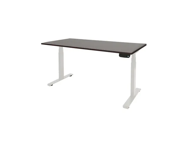 Dextro Plus Zit-sta Bureau Elektrisch 160x80 Logan Eiken 25mm Wit