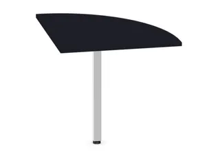 koppelelement voor bureau,90 °,HxBxD 720-840x800x800mm,rond,CC-zwart - 2