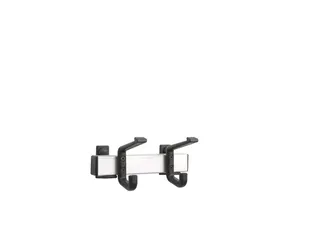 Wandkapstok L X D 200X 120Mm 2Haken Aluminium/zwart - 1