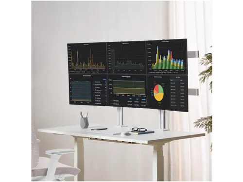 Monitor Arm 6 Schermen tot 32 inch met Crossbar voor Bureau
