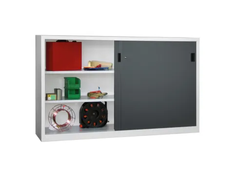 schuifdeurkast,HxBxD 1200x2000x400mm,RAL7035,front RAL7016