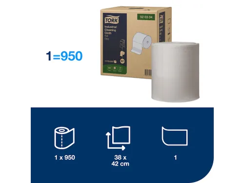 Tork Poetspapier Rol 520304 Grijs W1 1-laags