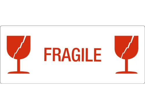 Etiket Fragile 150x60mm Rol 500 Etiketten