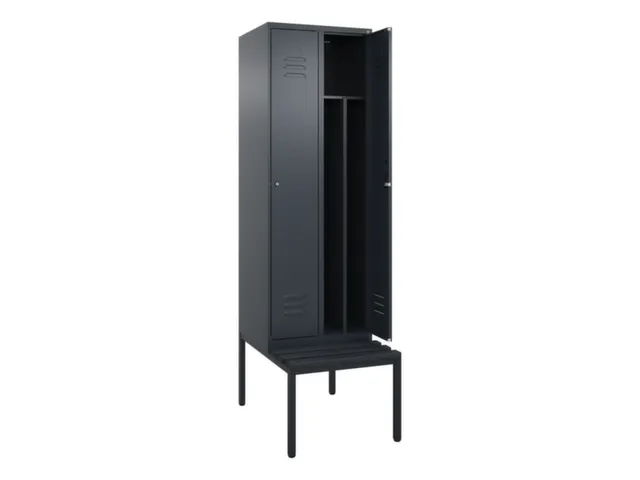 locker voor scheiding van kleding,HxBxD 2120x600x815mm,2vak