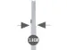 vouwtrapje,3treden m. antislipmatten,HxBxD 1040x465x730mm,wit,staal