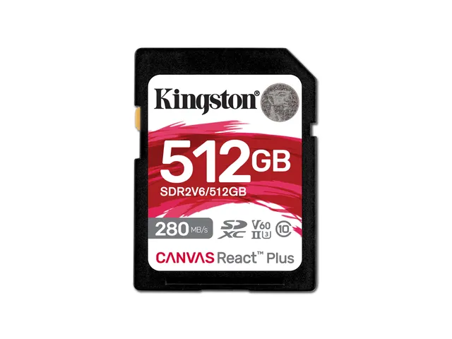 512GB Canvas React Plus SDXC UHS-II 280R/150W U3 V60 voor Full HD/4K