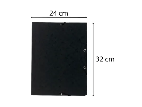 Elastomap3 klep. bedrukt 355g zwart