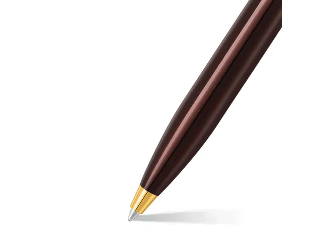 Set cadeau Stylo à bille Sheaffer 100 9370 brun brillant ton or avec