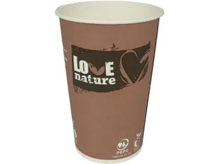 Drinkbeker Love Nature uit karton 180 ml 80 stuks - 1