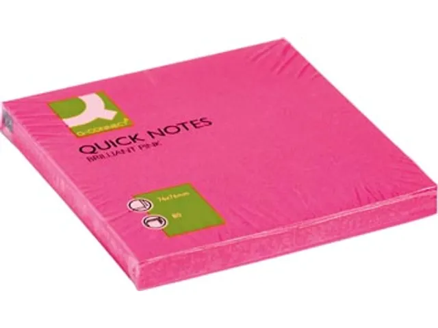 Quick Notes Memoblaadjes Neon 76x76mm 80 Vel Roze
