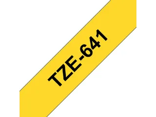 Labeltape Brother P-touch TZe-641 standaard 18mm zwart op geel - 2
