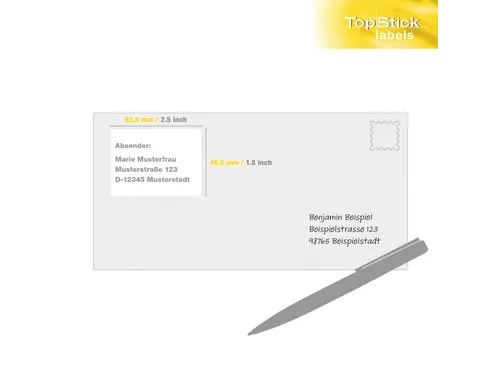 Etiketten universele labels A4 permanent 63,5x46,6mm Wit 1800 stuks