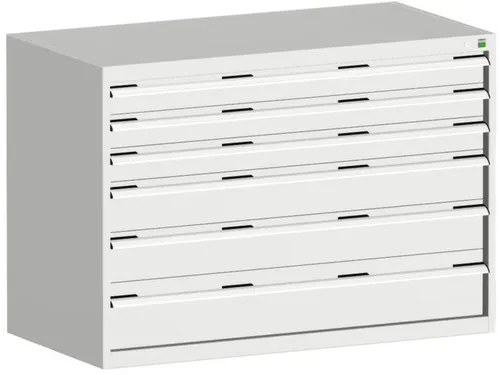 ladekast HxBxD 900x1300x650mm 6laden romp RAL7035 front RAL7035