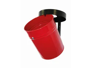 afvalbak,vlamdovend,30l,HxØ 415x344mm,wandmontage,kop zwart - 1