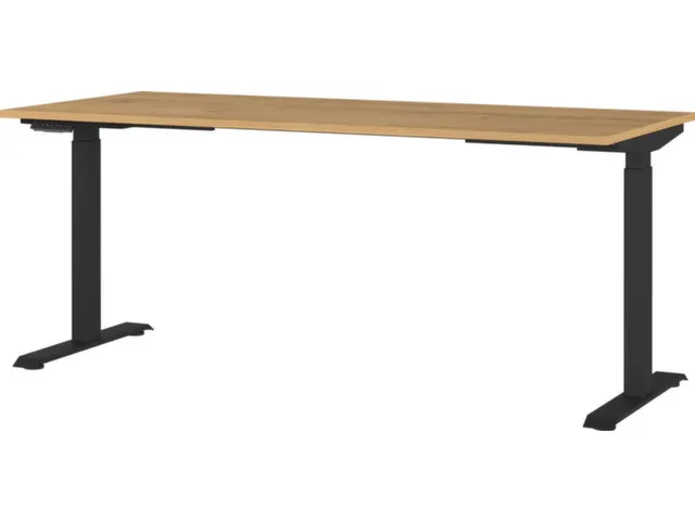 Elektrisch ihv bureau,HxBxD 720-1200x1800x800mm,blad Grandson-eiken