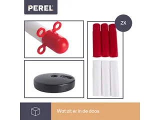 Afzetpaal Rood Wit Voor Signalisatieketting Set 2 stuks - 8