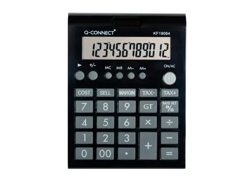 Q-CONNECT bureaurekenmachine KF19064 12 cijfers Zwart